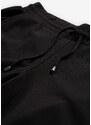 bonprix Kalhoty bez zapínání s elastickým pasem Černá