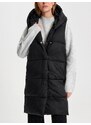 Sinsay - Prošívaná vesta s kapucí - černá