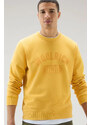 MIKINA WOOLRICH GARMENT DYED LOGO CREWNECK