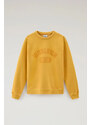 MIKINA WOOLRICH GARMENT DYED LOGO CREWNECK