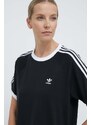 Šaty adidas Originals 3-Stripes Raglan černá barva, mini, oversize, IU2534