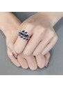 US Ocelový dámský prsten s Spinely a Cubic Zirconia Ocel 316 - Adriene