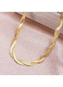 Camerazar Zlatý náhrdelník elegantní zmije z chirurgické oceli