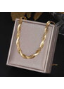 Camerazar Zlatý náhrdelník elegantní zmije z chirurgické oceli