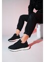 LuviShoes RAFAEL Black Denim Women's Sports Sneaker