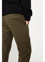 AC&Co / Altınyıldız Classics Men's Khaki Extra Slim Fit Slim Fit Cargo Pocket Cotton Stretch Trousers