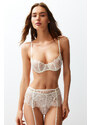 Trendyol Bridal White Lace Piping Capless Knitted Bra