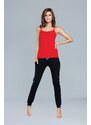 Italian Fashion Tričko Ibiza s úzkými ramínky - červené