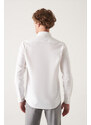 Avva Men's White Oxford 100% Cotton Standard Fit Regular Cut Shirt