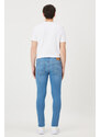 AC&Co / Altınyıldız Classics Men's Light Blue Extra Slim Fit Slim Fit Riss Cotton Flexible Denim Jeans.