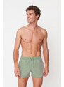 Trendyol Light Khaki Extra Short Basic Swim Shorts