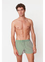 Trendyol Light Khaki Extra Short Basic Swim Shorts