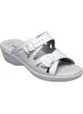 Santé P0/5106 dámské bílé dvou páskové pantofle