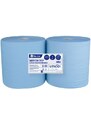 Průmyslová modrá papírová 4.vrstvá utěrka Merida Top 100% celulóza, 2 role v balení, 28x26cm