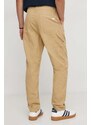 Bavlněné kalhoty Pepe Jeans béžová barva, jednoduché