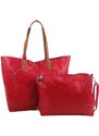 INT. COMPANY Velká červená shopper dámská taška s crossbody uvnitř