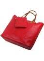 INT. COMPANY Barebag Velká červená shopper dámská taška s crossbody uvnitř