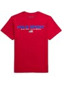 Dětské bavlněné tričko Polo Ralph Lauren červená barva, s potiskem