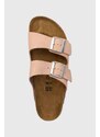 Nubukové pantofle Birkenstock Arizona Platform Flex Birkenstock x Papillio růžová barva, na platformě, 1026894