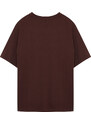Trendyol Plus Size Brown Regular/Normal Fit Comfortable Basic 100% Cotton T-Shirt
