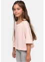Urban Classics Kids Dívčí krátké Kimono tričko růžové