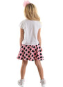 Denokids Cheetah Girl Kids T-shirt Pink Skirt Suit