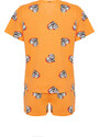 Trendyol Orange 100% Cotton Heart Knitted Pajamas Set