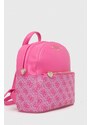 Dětský batoh Guess růžová barva, malý, vzorovaný