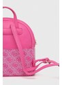 Dětský batoh Guess růžová barva, malý, vzorovaný