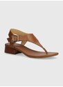 Kožené sandály MICHAEL Michael Kors Robyn dámské, béžová barva, 40S4RBFS1L