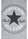 Dětská mikina Converse šedá barva, s kapucí, s potiskem