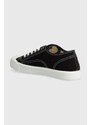 Tenisky Tommy Jeans TJW FOXING SNEAKER CANVAS dámské, černá barva, EN0EN02588