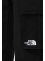 Kalhoty The North Face dámské, černá barva, kapsáče, medium waist, NF0A82GGJK31