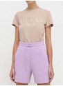 Kraťasy Guess ELLY dámské, fialová barva, hladké, high waist, V2YD10 K7UW2