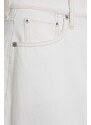Džínová sukně Abercrombie & Fitch béžová barva, midi