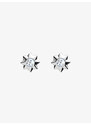 Preciosa stříbrné náušnice Orion, kubická zirkonie, hvězdička, bílé