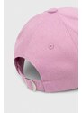 Bavlněná baseballová čepice BOSS fialová barva