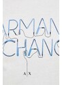 Bavlněné tričko Armani Exchange béžová barva, s potiskem, 3DZTJF ZJH4Z