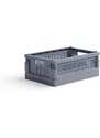 Skládací přepravka mini Made Crate - blue grey