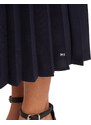 TOMMY HILFIGER FLUID TWILL PLEATED MIDI SKIRT