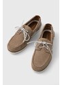 Semišové mokasíny Tommy Hilfiger TH BOAT SHOE CORE SUEDE pánské, béžová barva, FM0FM04505