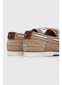 Semišové mokasíny Tommy Hilfiger TH BOAT SHOE CORE SUEDE pánské, béžová barva, FM0FM04505