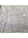 Svítící mikroplyšová deka šedá Hvězdné řetězy 150x200cm