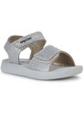 Dětské sandály Geox SANDAL LIGHTFLOPPY stříbrná barva