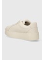 Kožené sneakers boty Tommy Hilfiger PLATFORM COURT SNEAKER NUBUCK béžová barva, FW0FW07912