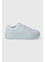 Kožené sneakers boty Tommy Hilfiger PLATFORM COURT SNEAKER NUBUCK FW0FW07912