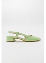 LuviShoes 66 Women's Pistachio Skin Heeled Sandals