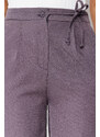 Trendyol Gray Straight/Straight Fit Woven Waist Detail Trousers