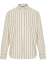 Trendyol Stone Regular Fit Striped Shirt