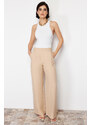 Trendyol Beige Wide Leg Woven Trousers